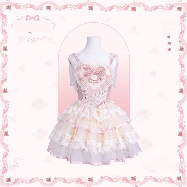 Flower and Pearl Box~Silk Ballet~Wedding Lolita JSK Dress Princess Bridal Dress (L M S XL XS) 34050:708110