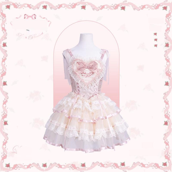 Flower and Pearl Box~Silk Ballet~Wedding Lolita JSK Dress Princess Bridal Dress (L M S XL XS) 34050:708110