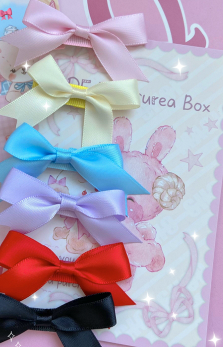 Bear Doll - Kawaii Lolita Bow Brooch and Hair Clip pink hair clip