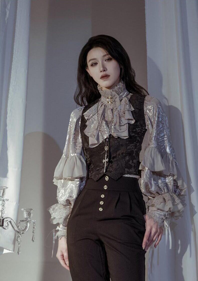 Dragon Bone Cemetery - Gothic Lolita Long Sleeve Blouse