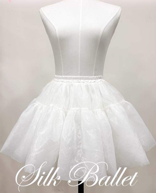 Mademoiselle Pearl~Silk Ballet~Sweet Lolita Petticoat Anti-Glare   