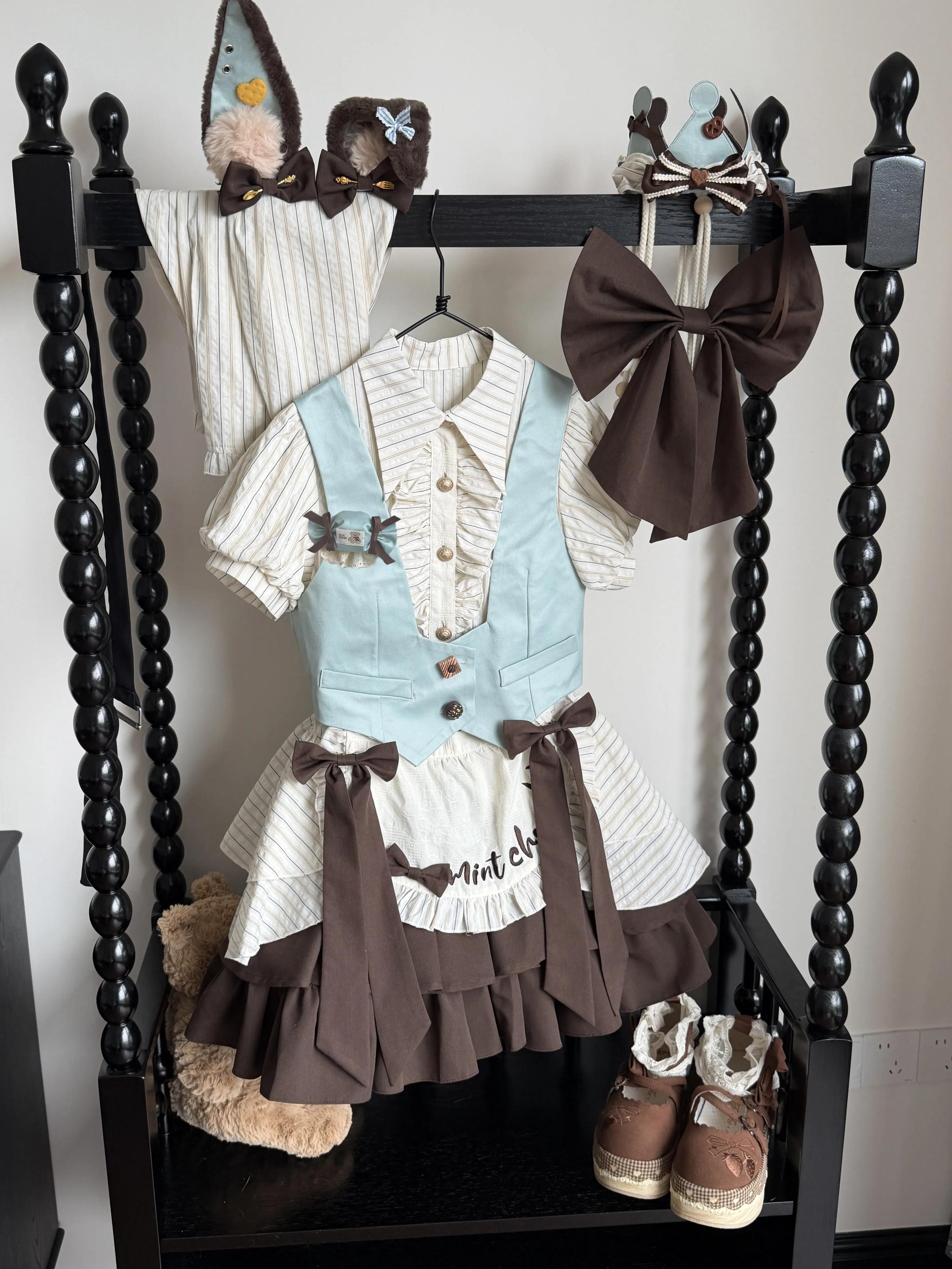 Dream Volley - Mint Chocolate Ouji Lolita Shorts or Skirt Set 45783:862335