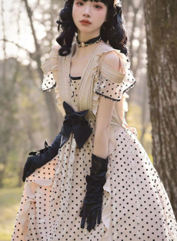 Cat-Romance~Coconut Milk Boo Boo~Elegant Lolita Polka Dot OP   