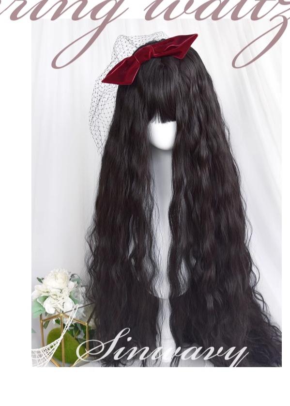 Sinwavy~Waltz~Elegant Lolita Long Curly Wig Multicolors