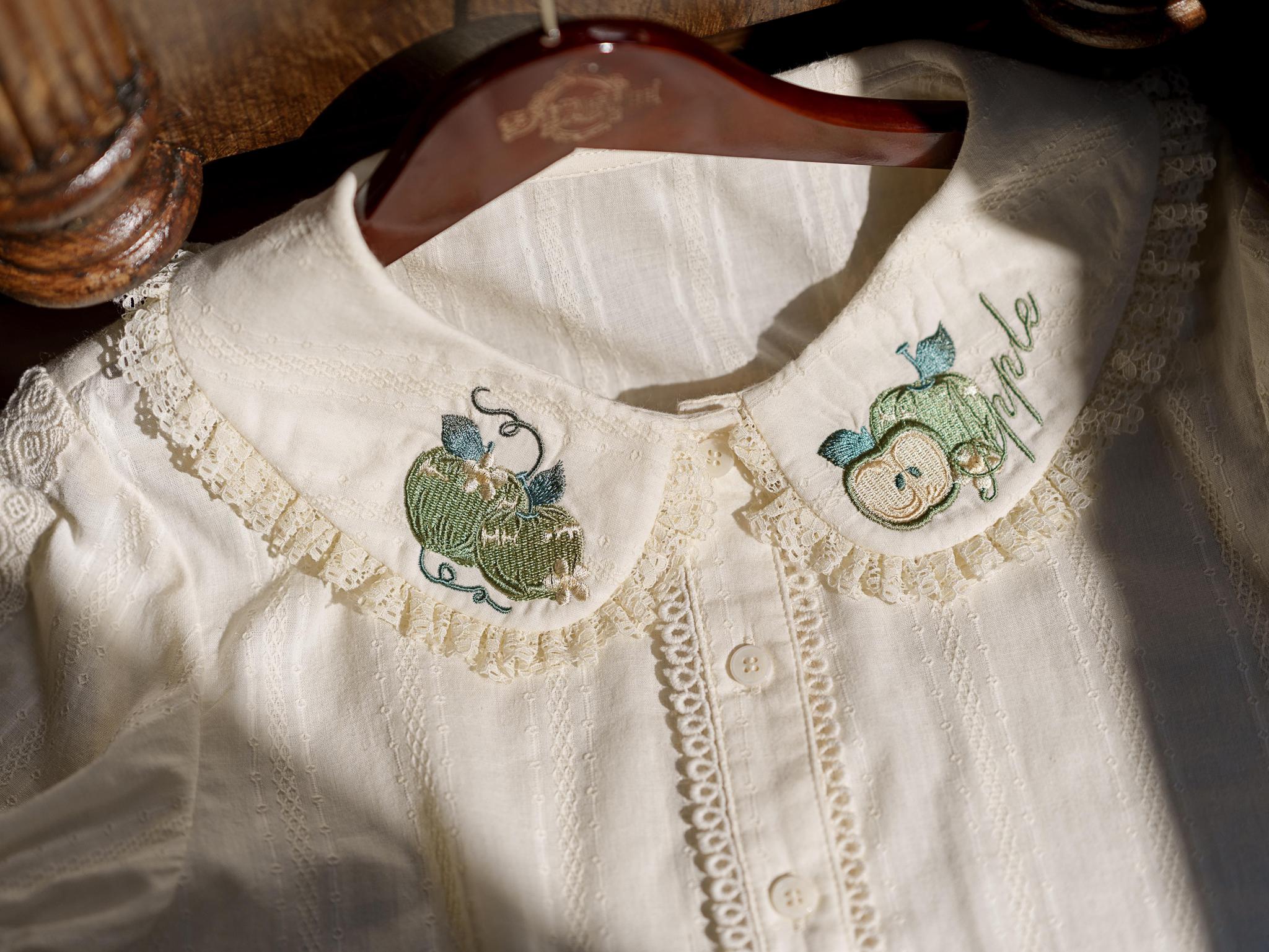 Abundant Tea Time - Kawaii Lolita Blouse, Cotton & Embroidery 45002:831049