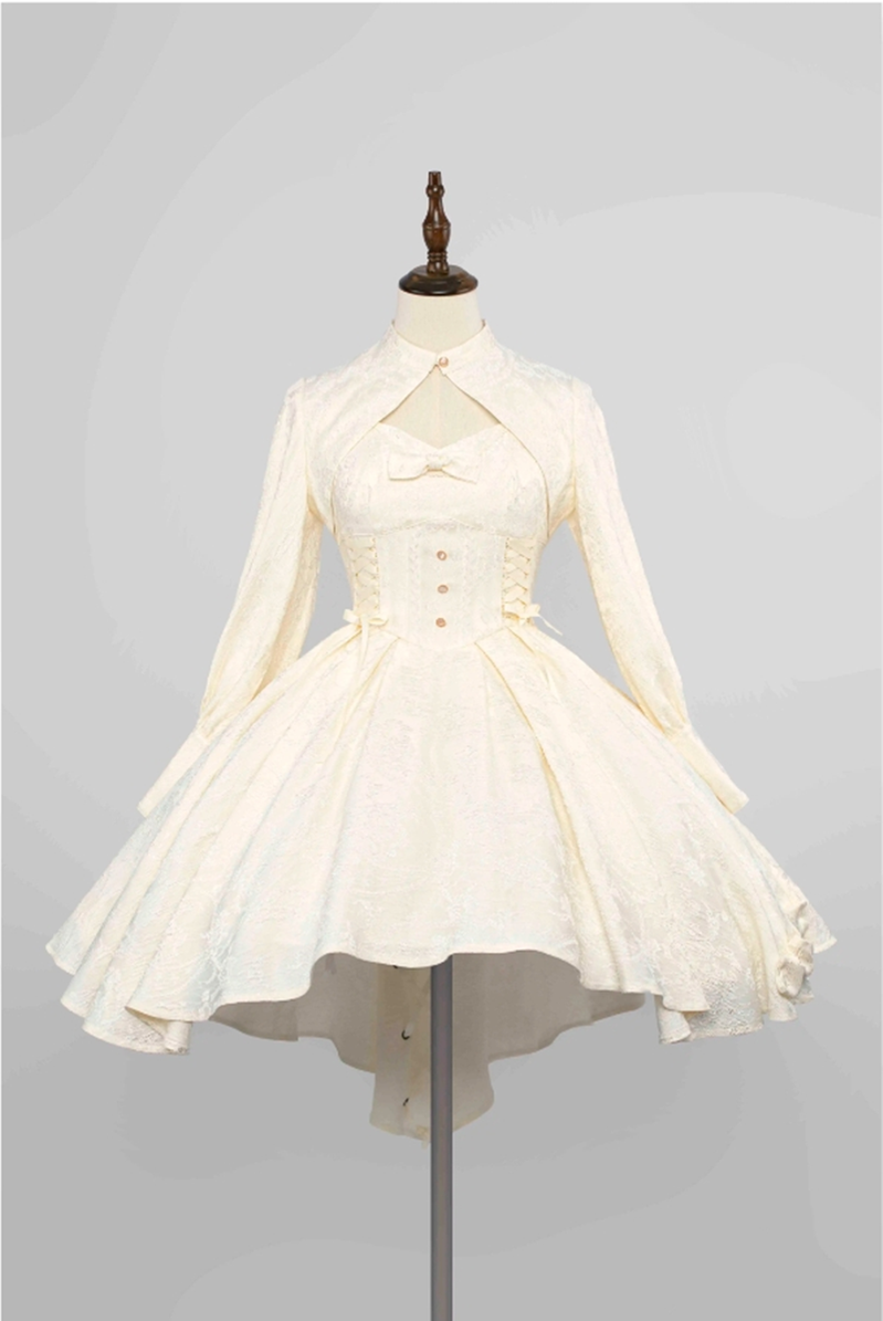 Strawberry Duck - Gothic Lolita Dress White Lolita JSK S white bolero only