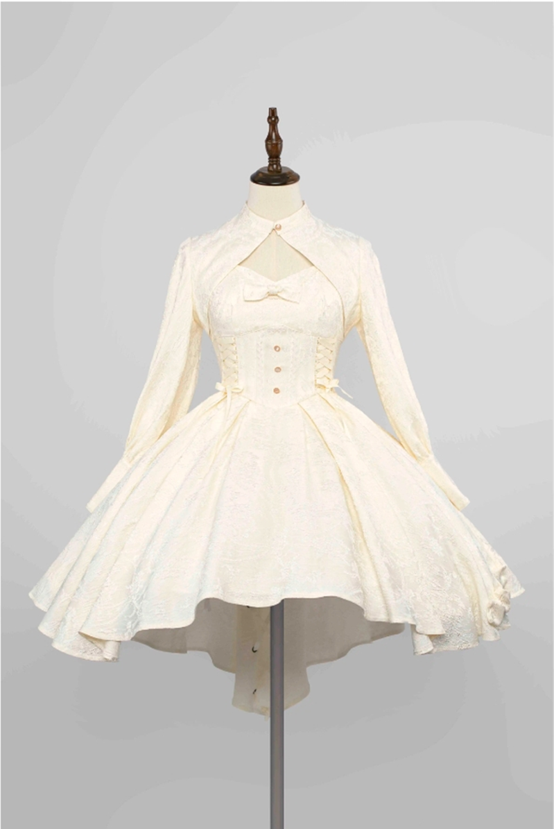 (BFM)Strawberry Duck~ Gothic Lolita Dress Black and White Lolita JSK S white bolero only 