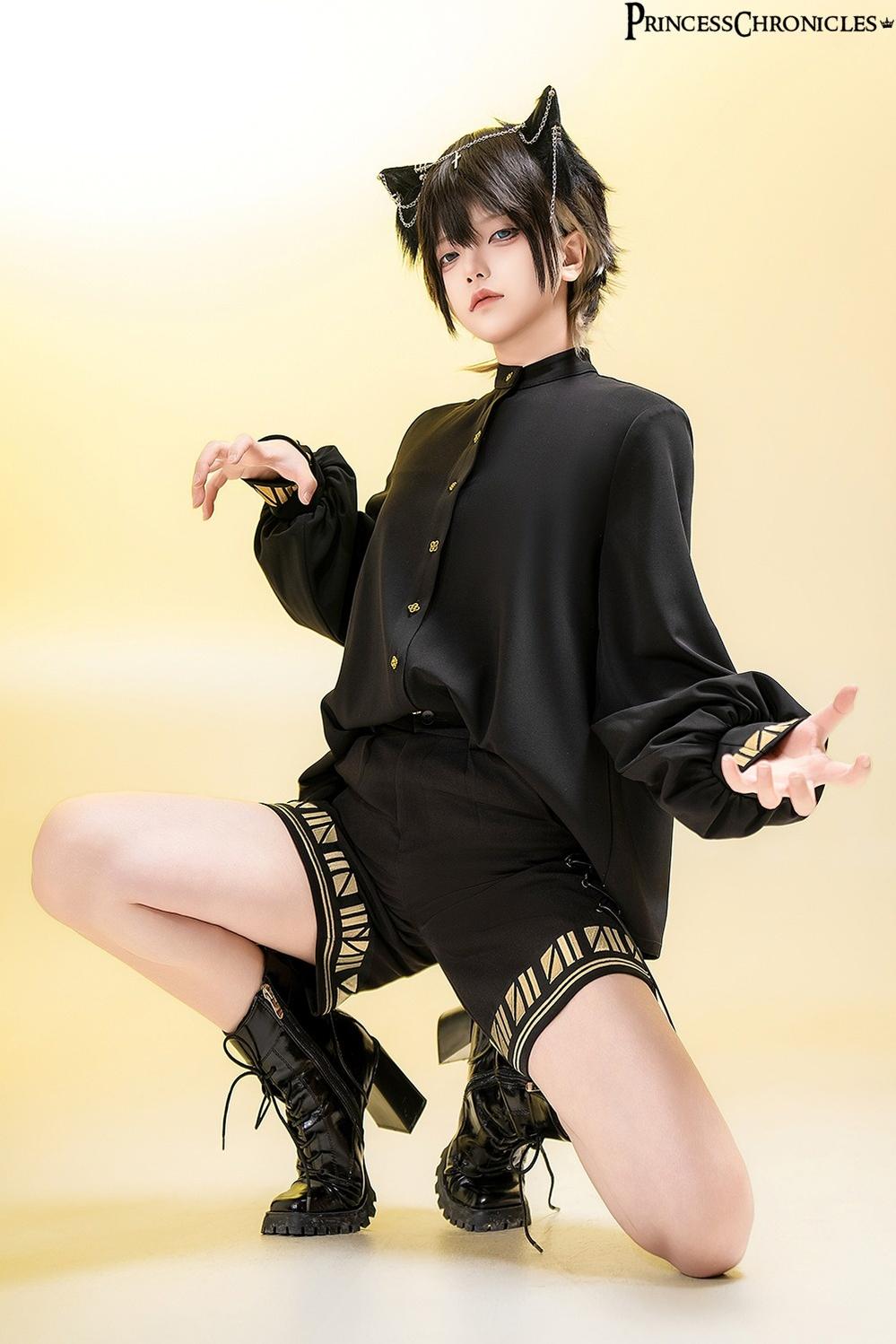 Princess Chronicles~Black Cat~Ouji Lolita Shorts with Embroidered Straight Leg 42388:738705