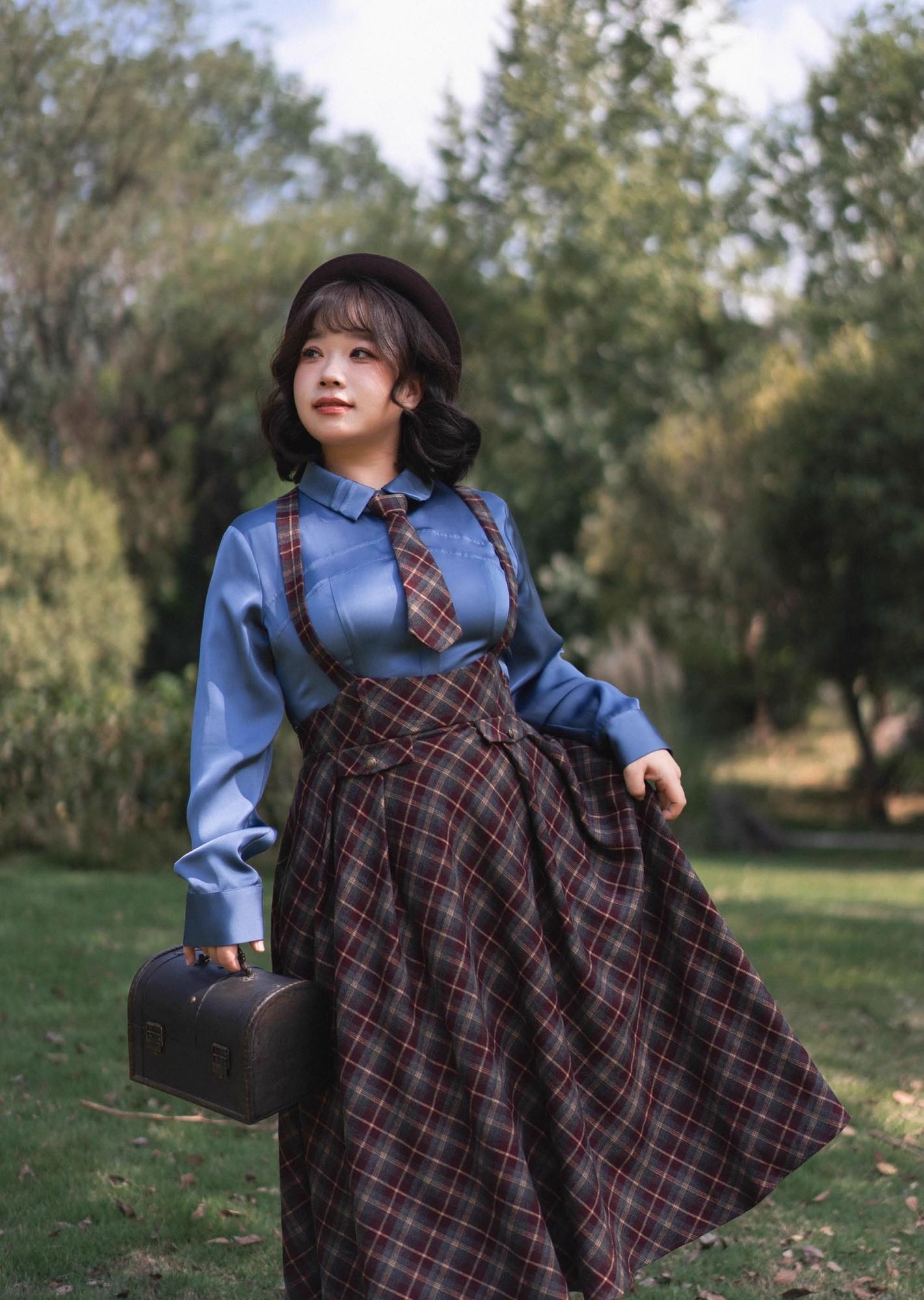 Forest Wardrobe - Forest Dew - Elegant Lolita Slim Fit Shirt, Detachable Jabot 44189:798268