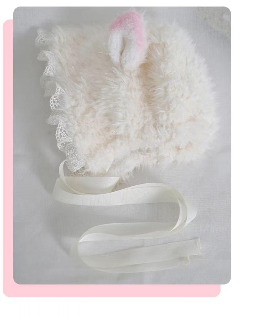 Xiaogui - Kawaii Lolita Earflap Hat Winter Lolita Earflap Hat Sheep Ear