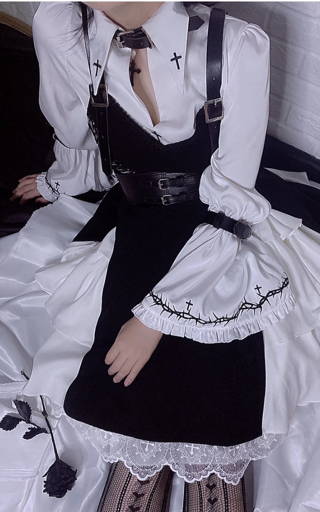Caged Bird Hotel - Stockholm Lover - Black Gothic Lolita Corset Choker Armbands