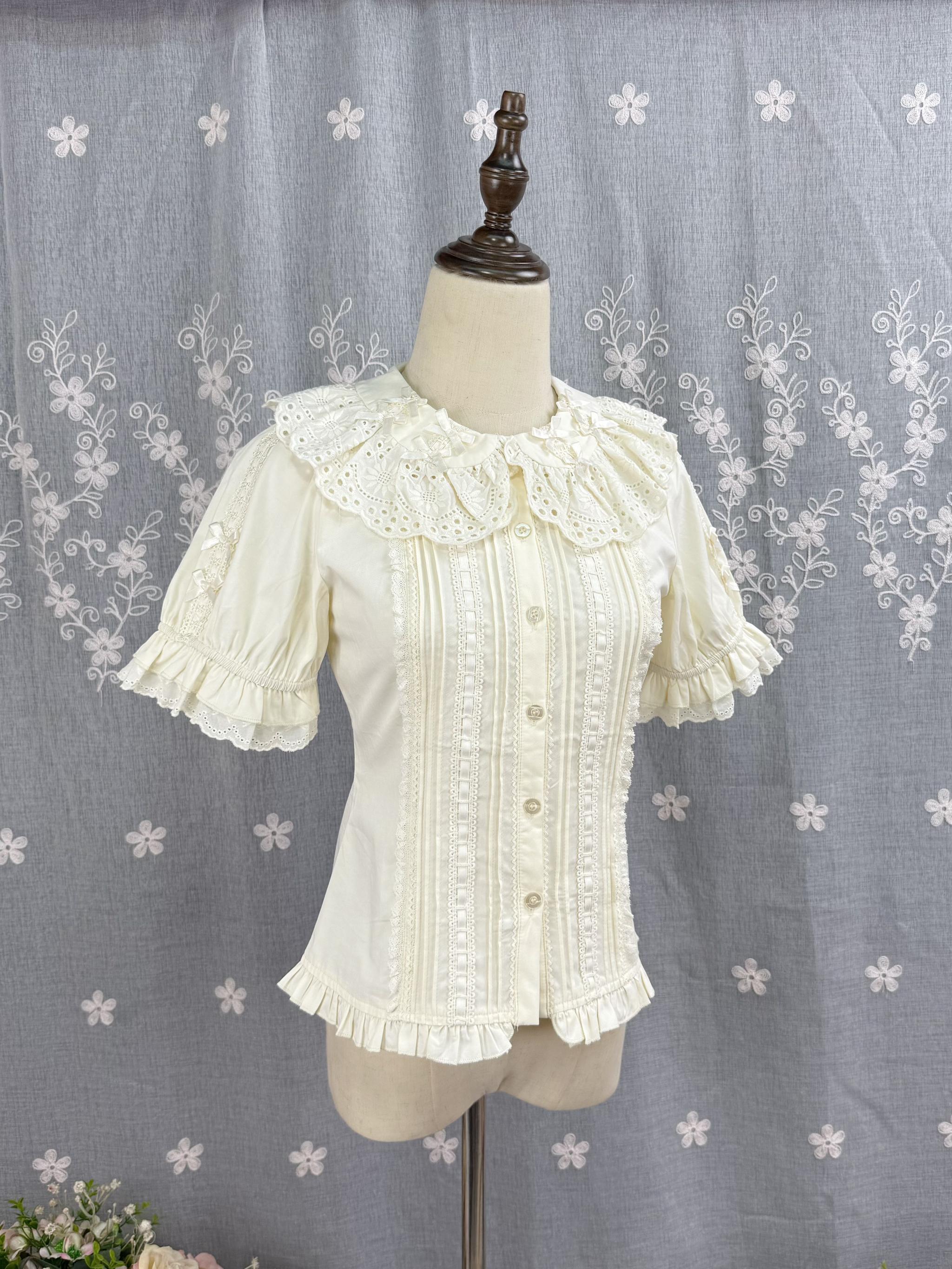 Sunflower - Sweet Lolita Peter Pan Collar Blouse, Cotton Fabric