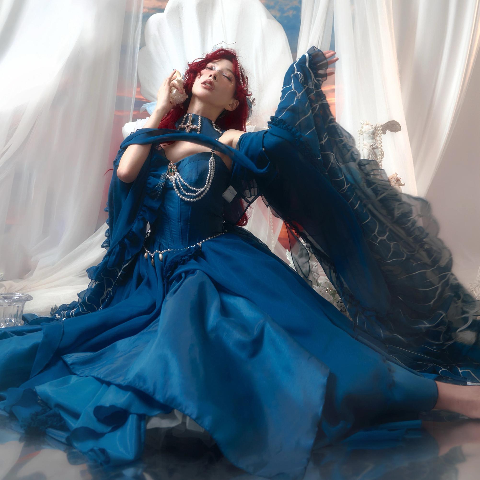 Atlantis - Gorgerous Classic Lolita Star Velvet JSK & Corset Skirt Set 45514:852515