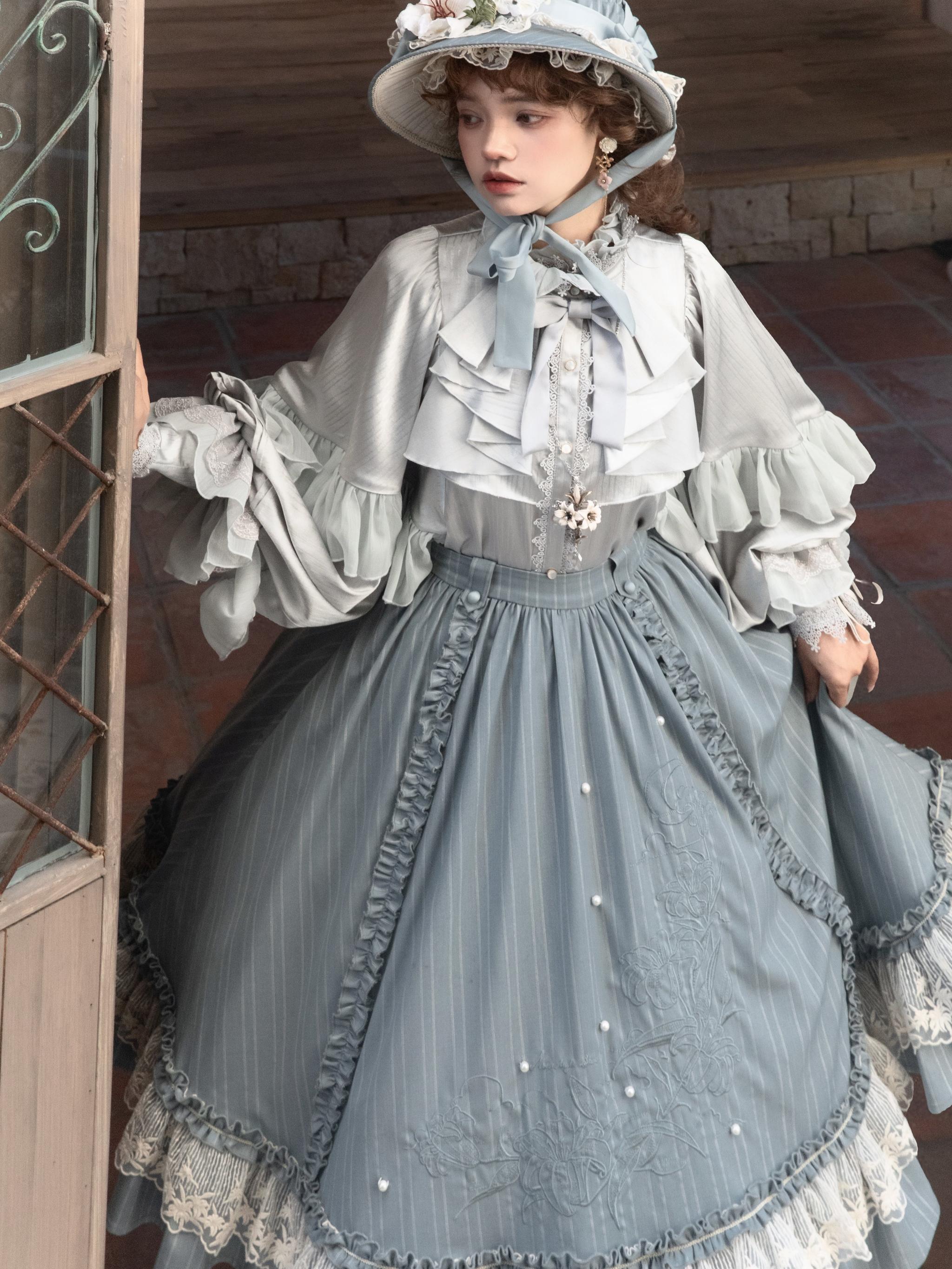 Dragon Bone Cemetery - Gothic Lolita Batwing Sleeves Blouse