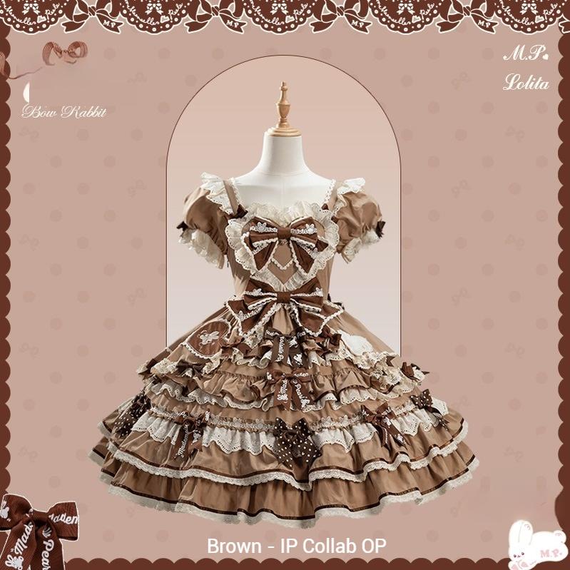 Mademoiselle Pearl~Bow Rabbit~IP Collab Sweet Lolita OP in Multiple Styles (L M S XL XS) 43054:764029
