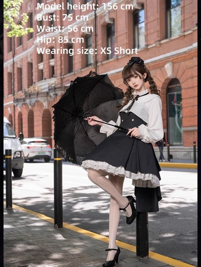 One Button~3.0 Star Astrologer~Classic Lolita JSK Stripe Eight-panel Lolita Skirt