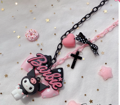(Buy for me)Pretty Girl Lolita~Sweet Lolita Anime Characters Necklace black  