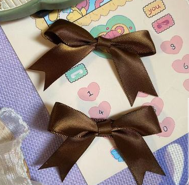 Bear Doll - Kawaii Lolita Bow Brooch and Hair Clip brown hair clip