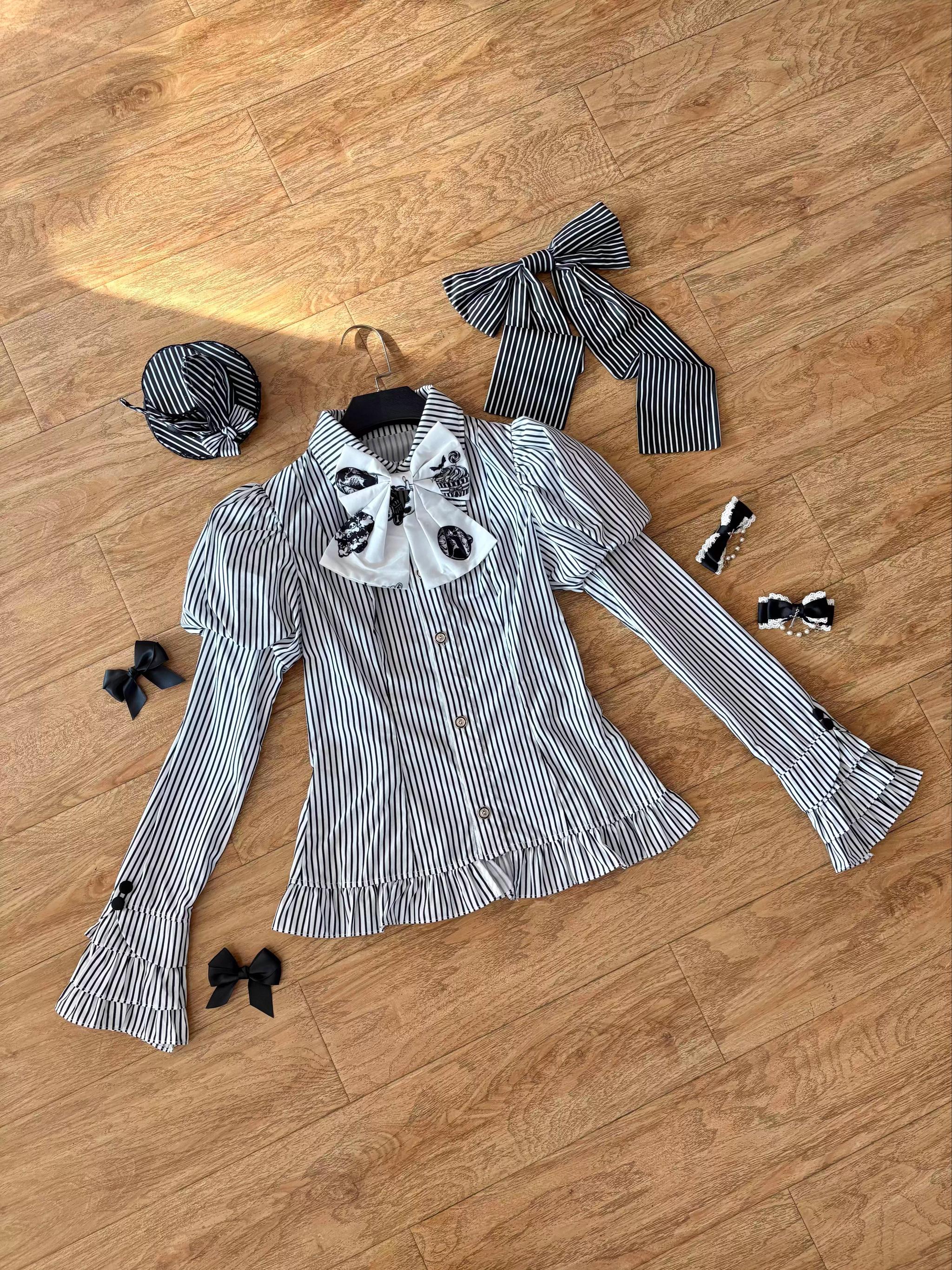 Strange Christmas - Striped Gothic Lolita JSK, Bust Supporting Dress (L M S XL) 44412:807186