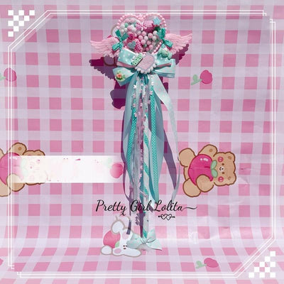 Pretty Girl Lolita~Angel Love Wings~Sweet Lolita Cane 45 cm Photo Props Wand peppermint powder  