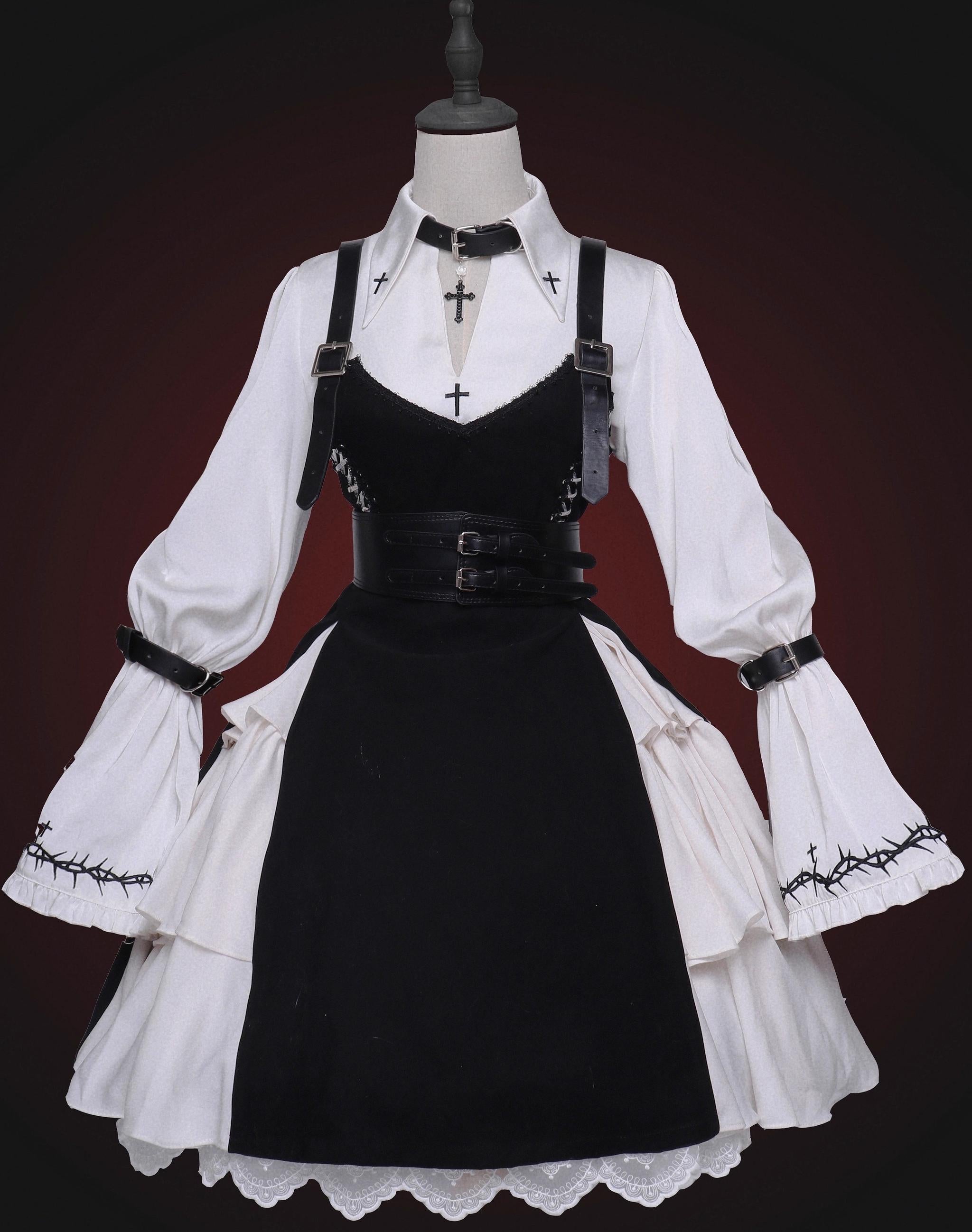 Caged Bird Hotel - Stockholm Lover - Black Gothic Lolita Corset Choker Armbands Choker