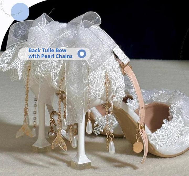 Sky Rabbit~Bridal Lolita Heels Wedding Shoes with Lace