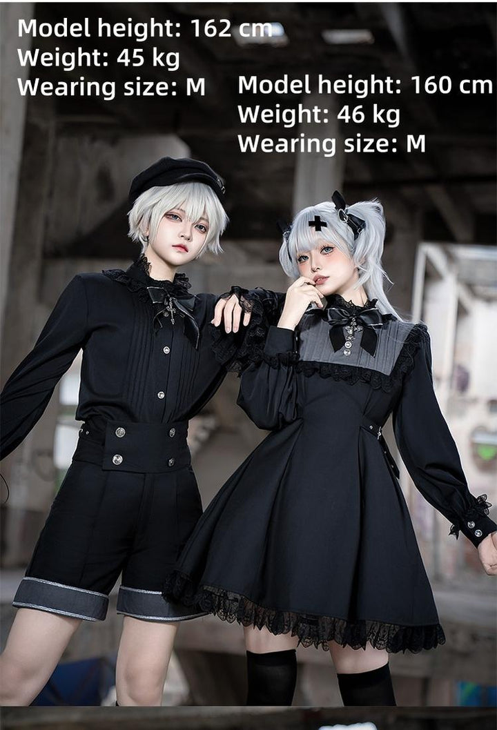 CastleToo~Rules of the Otherworld~Gothic Ouji Lolita Shorts Set with Embroidery Jacket