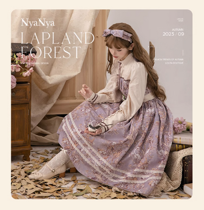 (Buyforme)NyaNya~ Lapland Forest~ Lolita Elegant Vintage Floral JSK OP Dress   
