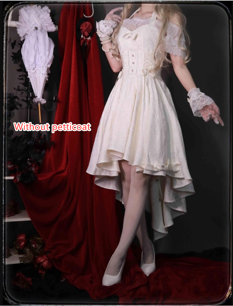 (BFM)Strawberry Duck~Gothic Lolita Dress White Lolita JSK 29578:357486