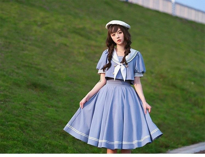 Beleganty - Sea and Wind Separate SP 3.0 - Sailor Lolita Skirt, Long/Short Lengths