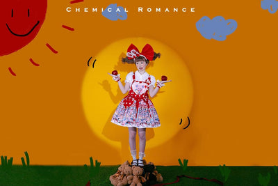 Chemical Romance~Sweetheart Doll Machine~Sweet Lolita Printed Salopette   