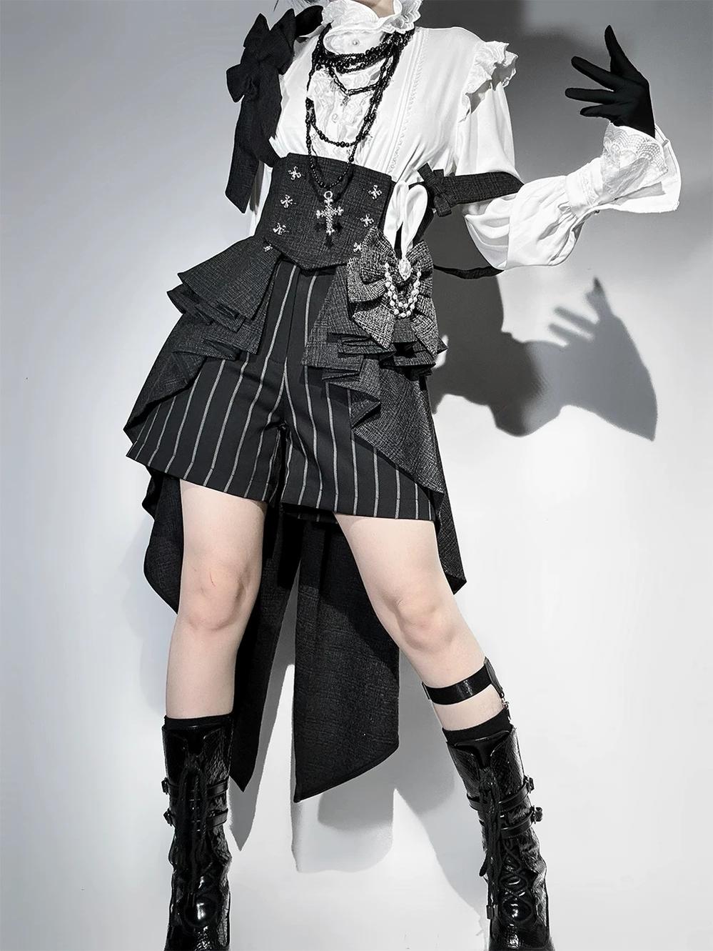 Rabbit Theater - Ouji Lolita Blouse and Waistband Set, Suspender-style 45982:870576