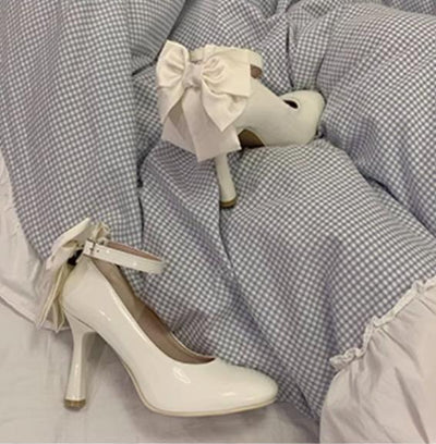 Bingo Lulu~Farewell Gift~Elegant Lolita High Heels Low Cut Mary Jane Shoes 34 Beige 