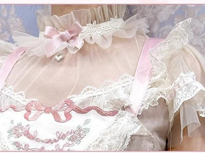 Flower and Pearl Box~Silk Ballet~Wedding Lolita Pink Bridal JSK Set   