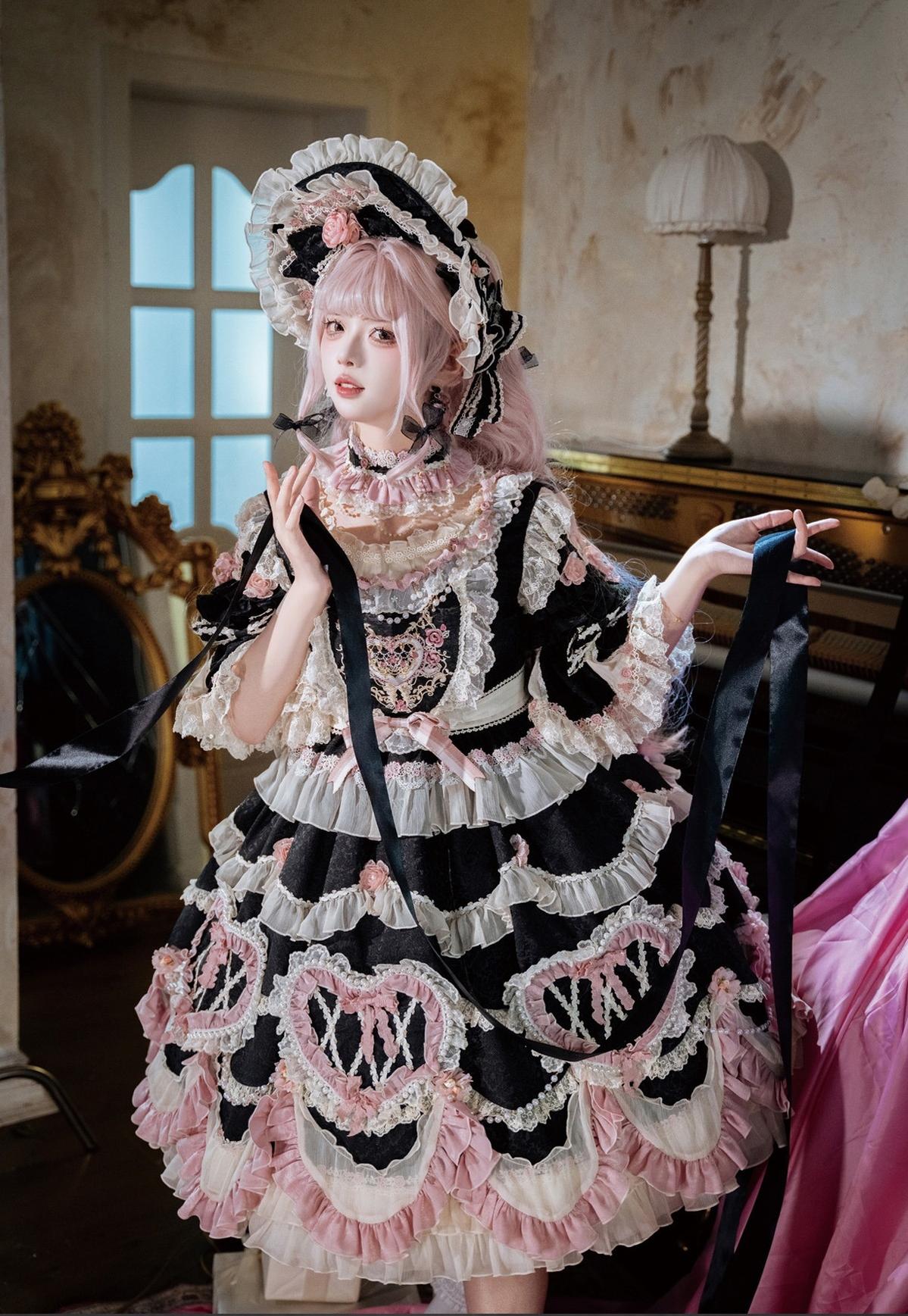 Bramble Rose - Antique Cake - Vintage Lolita OP Princess Dress Gorgeous Lolita Outfit 41536:701656