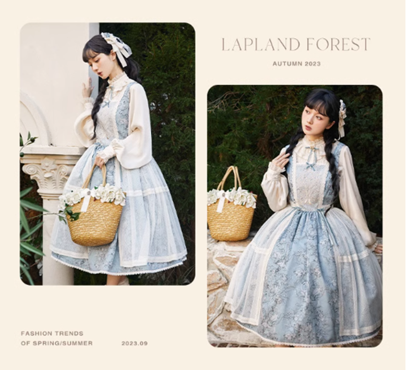 (Buyforme)NyaNya~ Lapland Forest~ Lolita Elegant Vintage Floral JSK OP Dress   