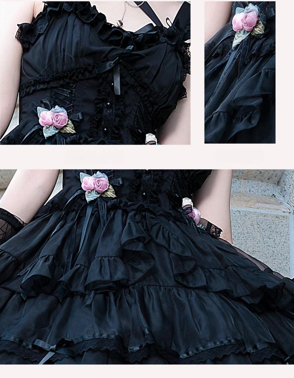 Ballet Maiden - Classic Lolita Four-tiered Hem JSK Dress with Rose Details