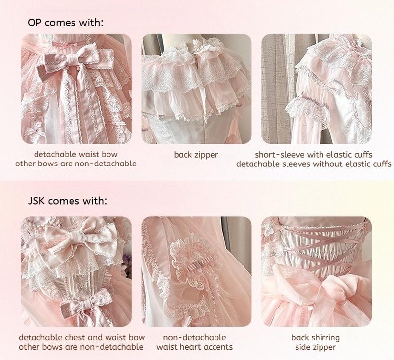 Mewroco - Candy Flavor - Gorgeous Sweet Lolita Dress, Lace & Petal Hem 43711:783723