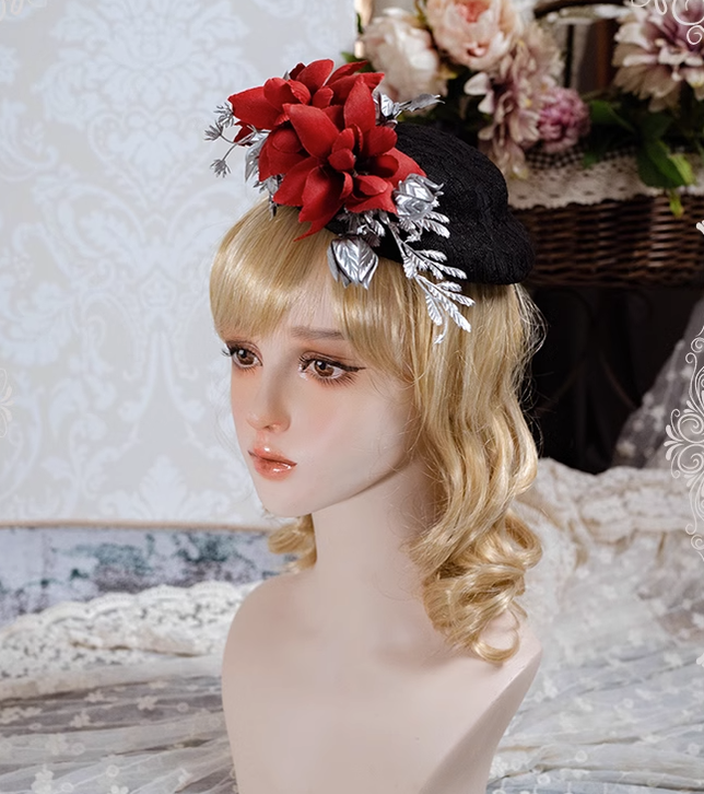 Neo Ludwig~Miss Pepper~Elegant Lolita Flowers Small Bonnet   