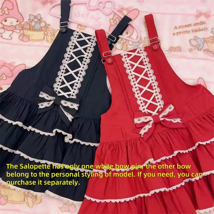 To Alice~Old School Lolita Salopette Suit Tiered Dress