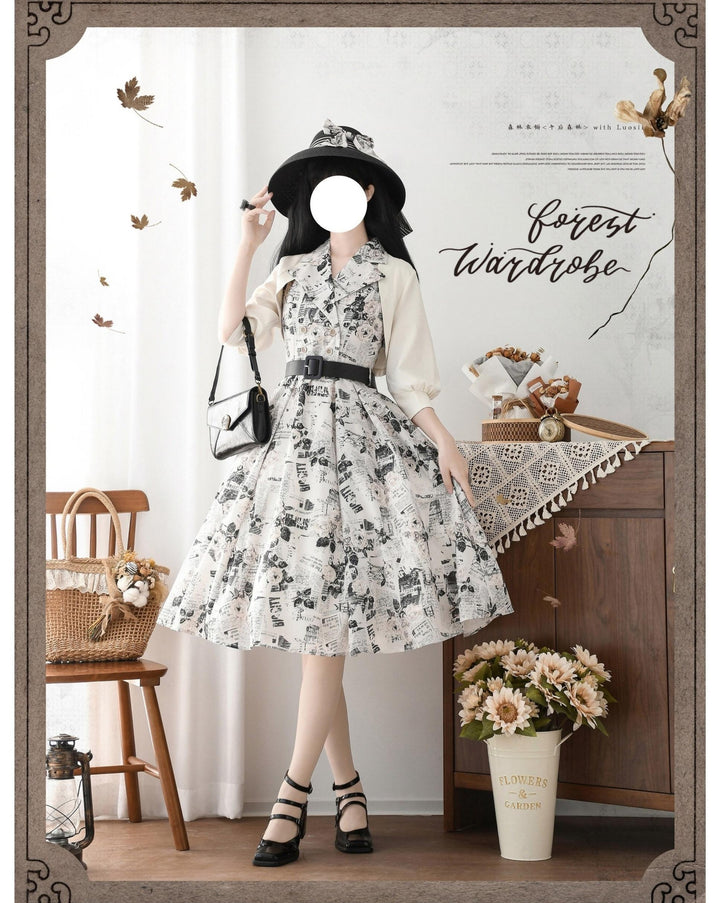 Forest Wardrobe - Afternoon Forest - Vintage Lolita Halter-neck JSK Dress in French Style