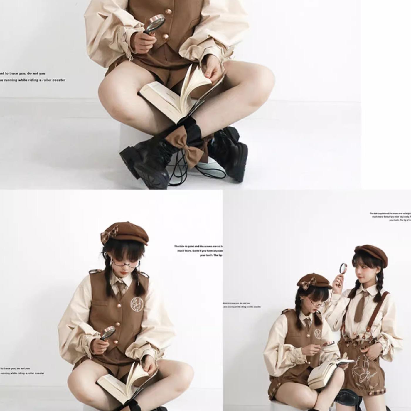 Steamed Stuffed Pig~Famous Detective Goose~Kawaii Lolita Bag and Hat   