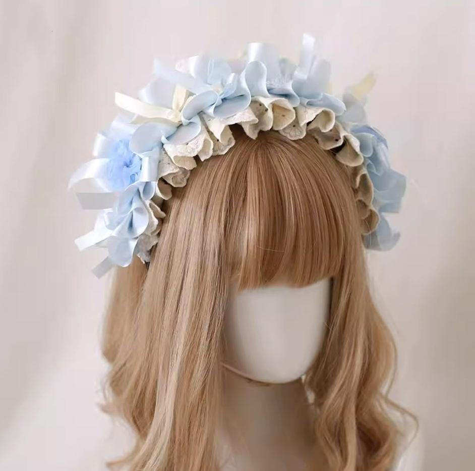 Xiaogui - Four Seasons Floral - Sweet Lolita Headdress Bow KC Lace Cuffs Gorgeous KC
