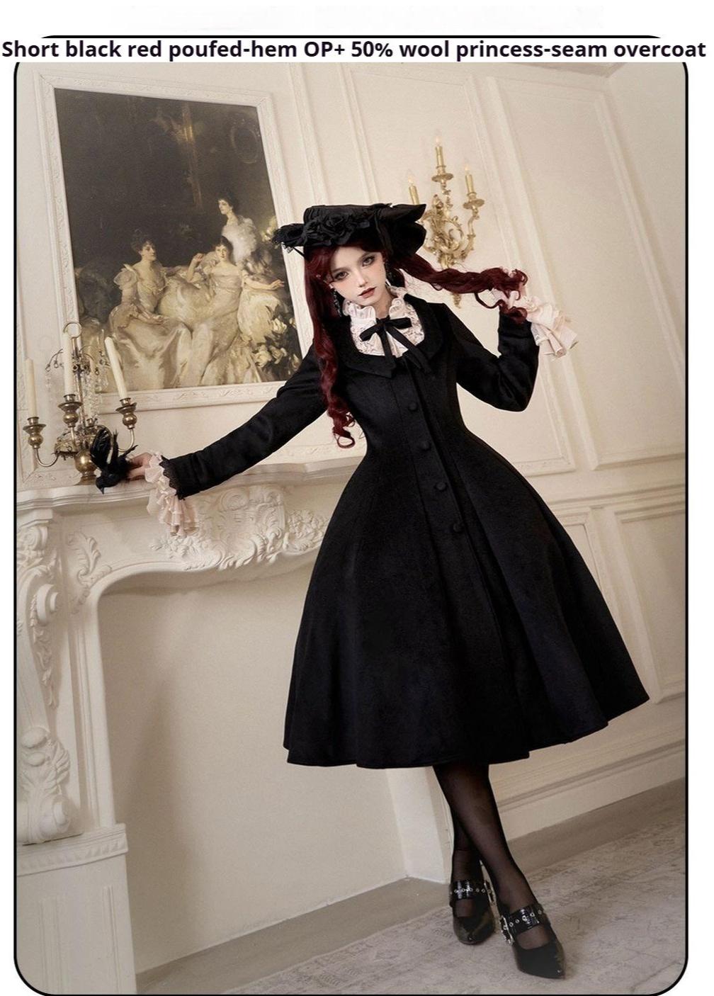 Susin Lolita~Moonlit Rose~Gothic Lolita OP Dress Winter Wool Lolita Overcoat   