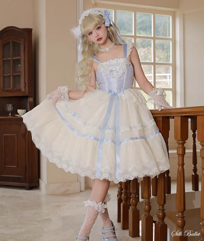 Flower and Pearl Box~Silk Ballet~Wedding Lolita JSK Dress Princess Bridal Dress 34050:442606