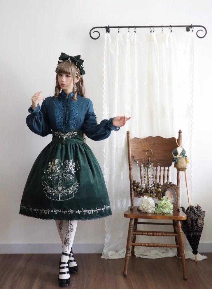 Twin Trees' Celestial Glow - Classic Lolita Bust-Supporting JSK, Plus Size 44508:810870