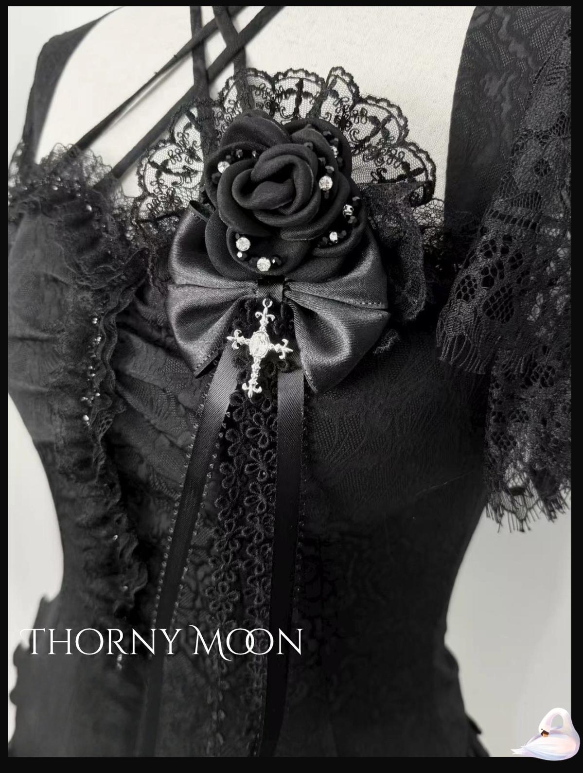 The Original Witch - Thorny Moon - Gothic Lolita SK & Halter Neck Top 44211:798934