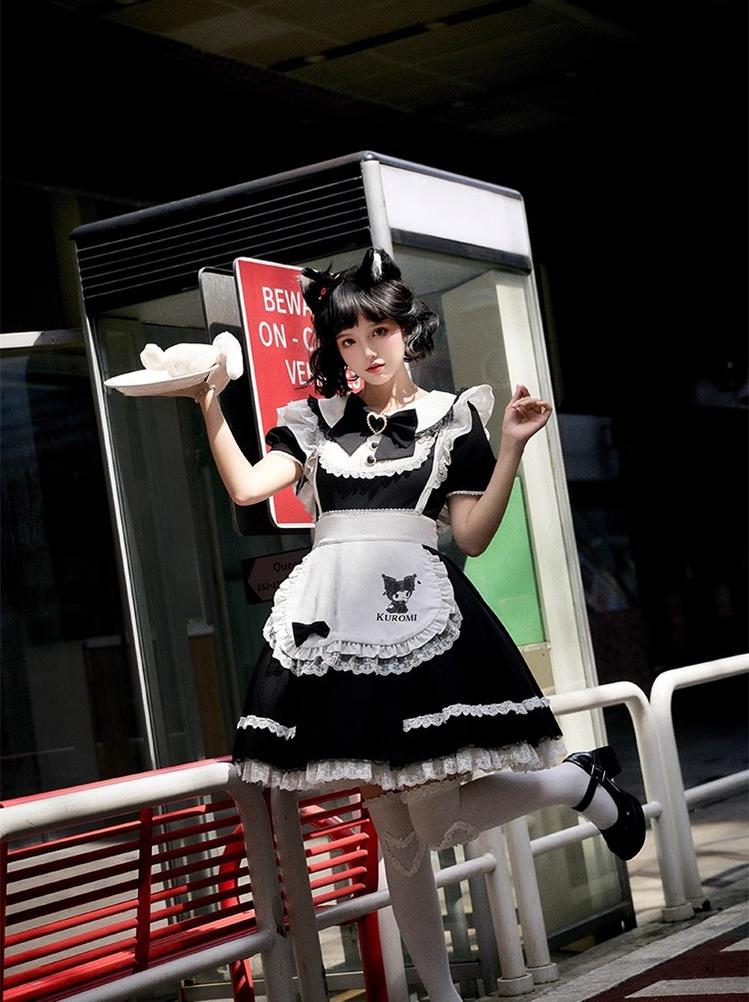 Confession Balloon~IP Collab Maid Lolita OP Dress   