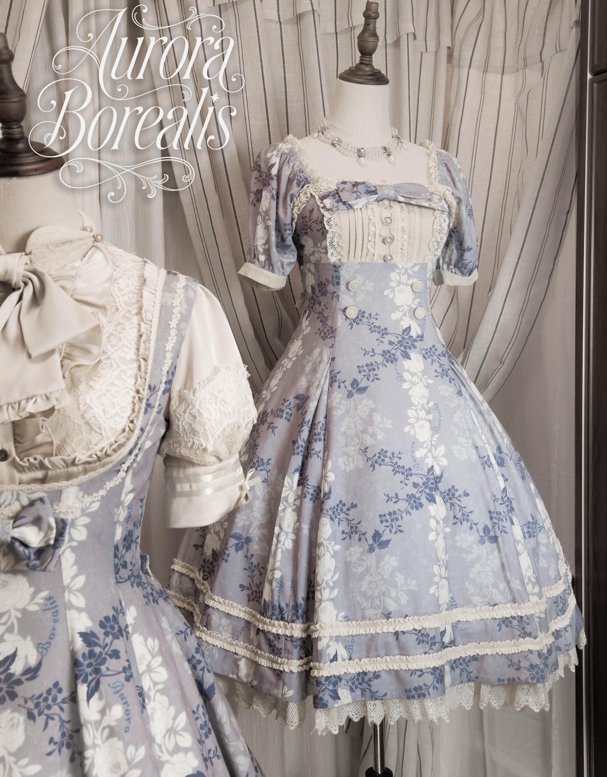 When flowers bloom - Classic Lolita Printed Dress, Ruffles & Bow 45181:838912