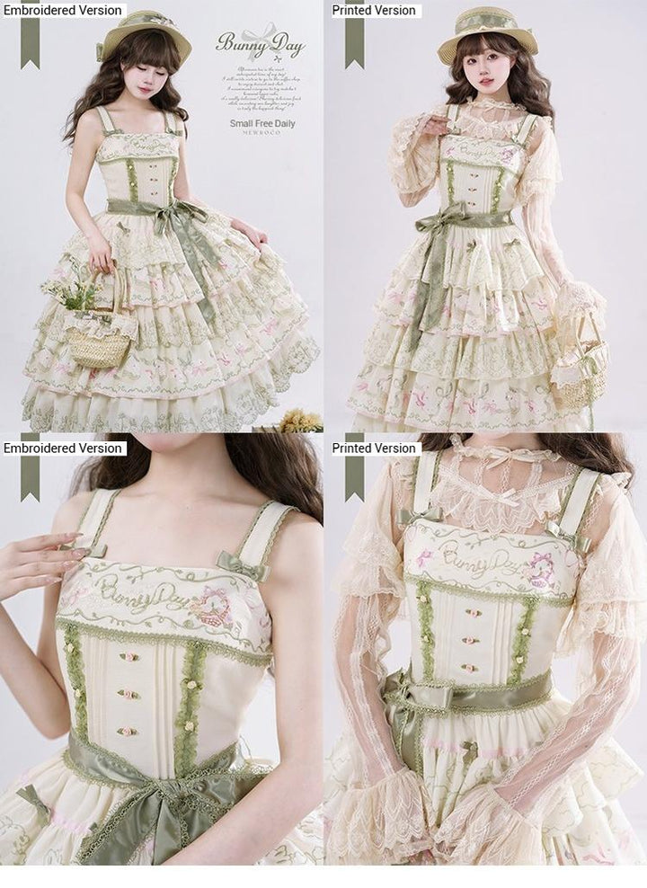Mewroco~Daily Bunny~Classic Lolita JSK Dress with Bunny Prints